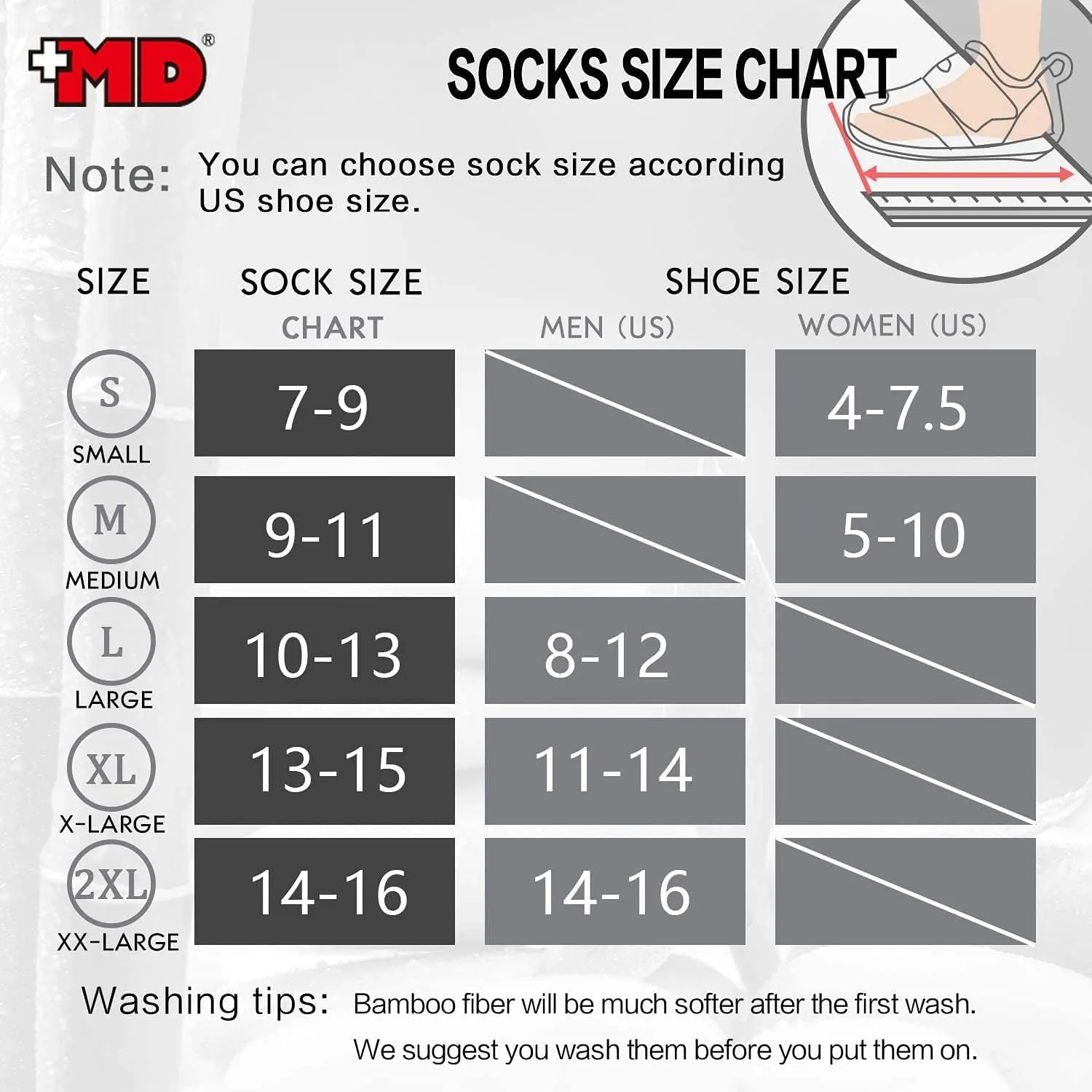  MD 6 Pack Mens Crew Socks Extra Heavy Full Cushion Work Socks Moisture Wicking Hiking Trekking Sports Casual Socks
