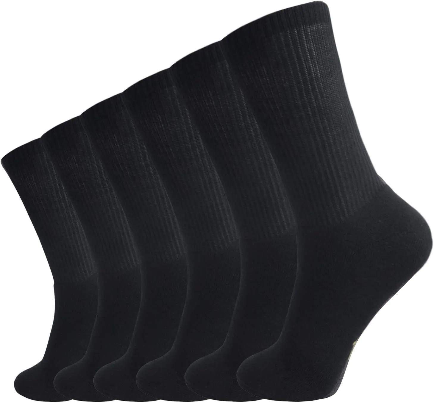  MD 6 Pack Mens Crew Socks Extra Heavy Full Cushion Work Socks Moisture Wicking Hiking Trekking Sports Casual Socks
