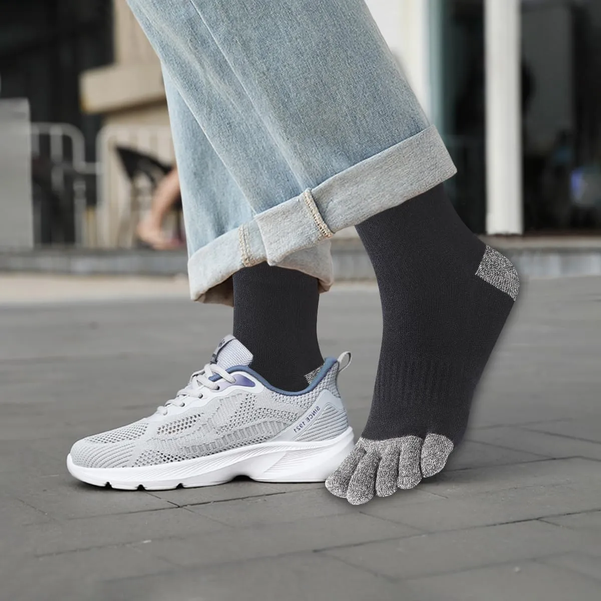 Meaiguo Toe Socks No Show Running Five Finger Socks for Men Women(3 Pairs/4 Pairs)