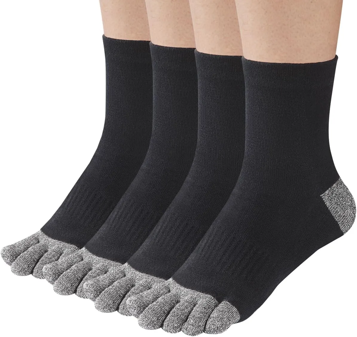 Meaiguo Toe Socks No Show Running Five Finger Socks for Men Women(3 Pairs/4 Pairs)