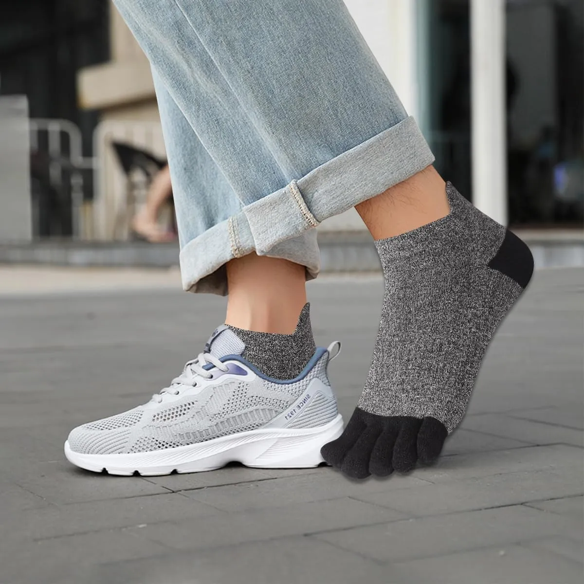 Meaiguo Toe Socks No Show Running Five Finger Socks for Men Women(3 Pairs/4 Pairs)