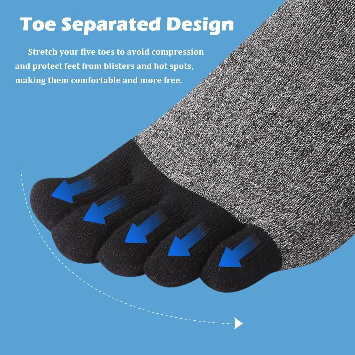 Meaiguo Toe Socks No Show Running Five Finger Socks for Men Women(3 Pairs/4 Pairs)