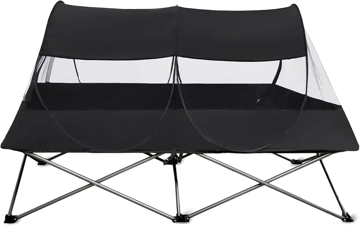 Mengersi Pop Up Mosquito Net Tent,1-Person Pop up Screen Tent,Lightweight Single Person Sleeping Net for Twin Size Bed,Outdoors -Camping, | Mesh Protection (Black)
