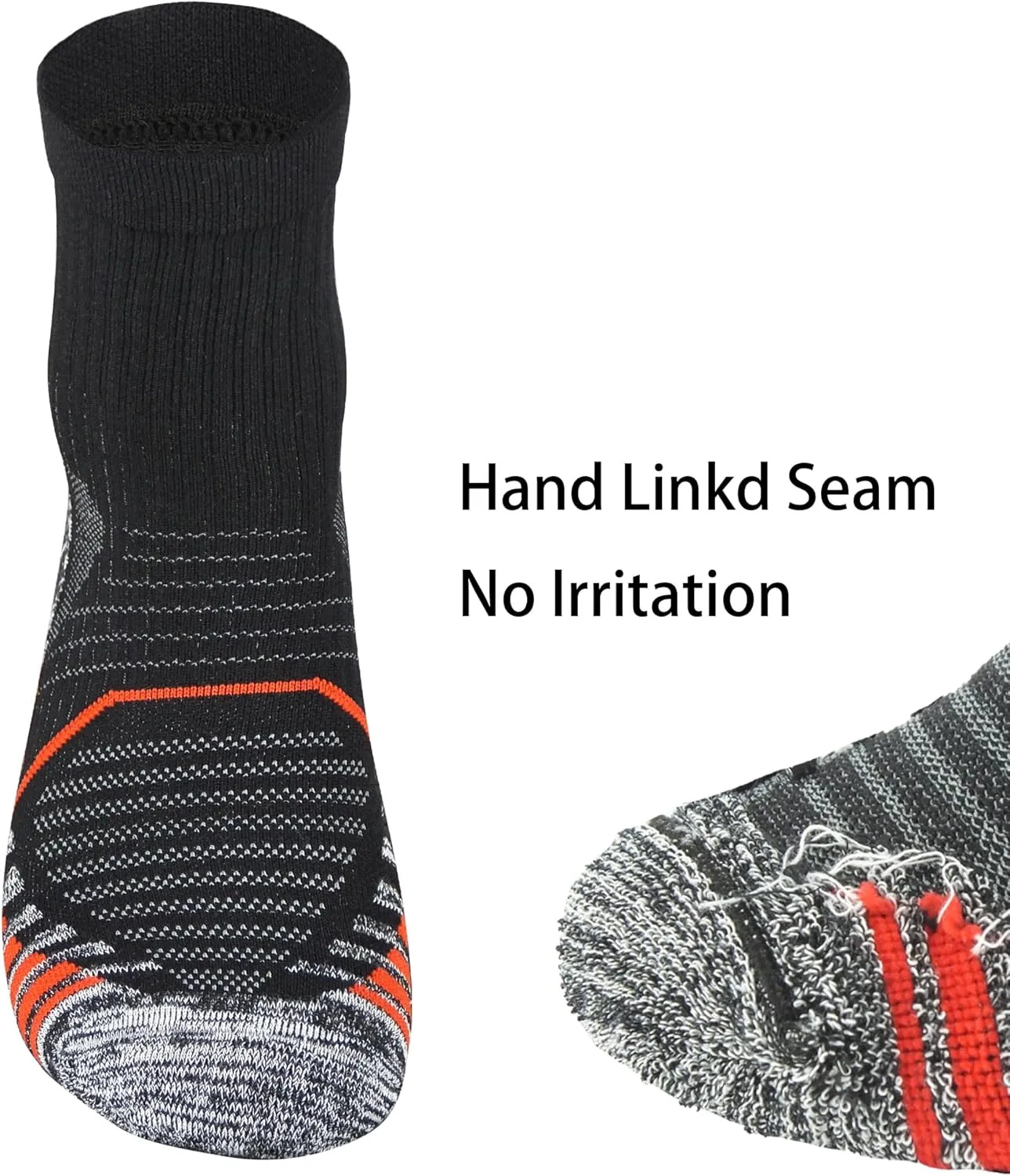 Men's and Women's Anti Blister Odor Control Cushioned Ankle Low Cut/Quarter Crew Athletic Running and Cycling Socks