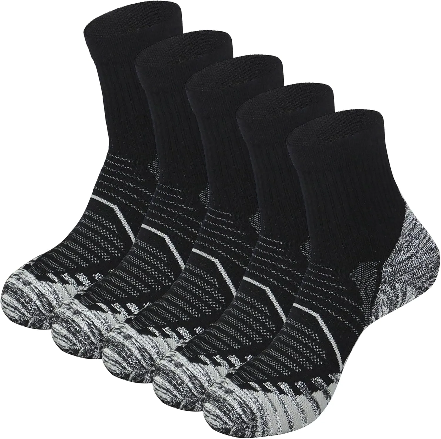 Men's and Women's Anti Blister Odor Control Cushioned Ankle Low Cut/Quarter Crew Athletic Running and Cycling Socks