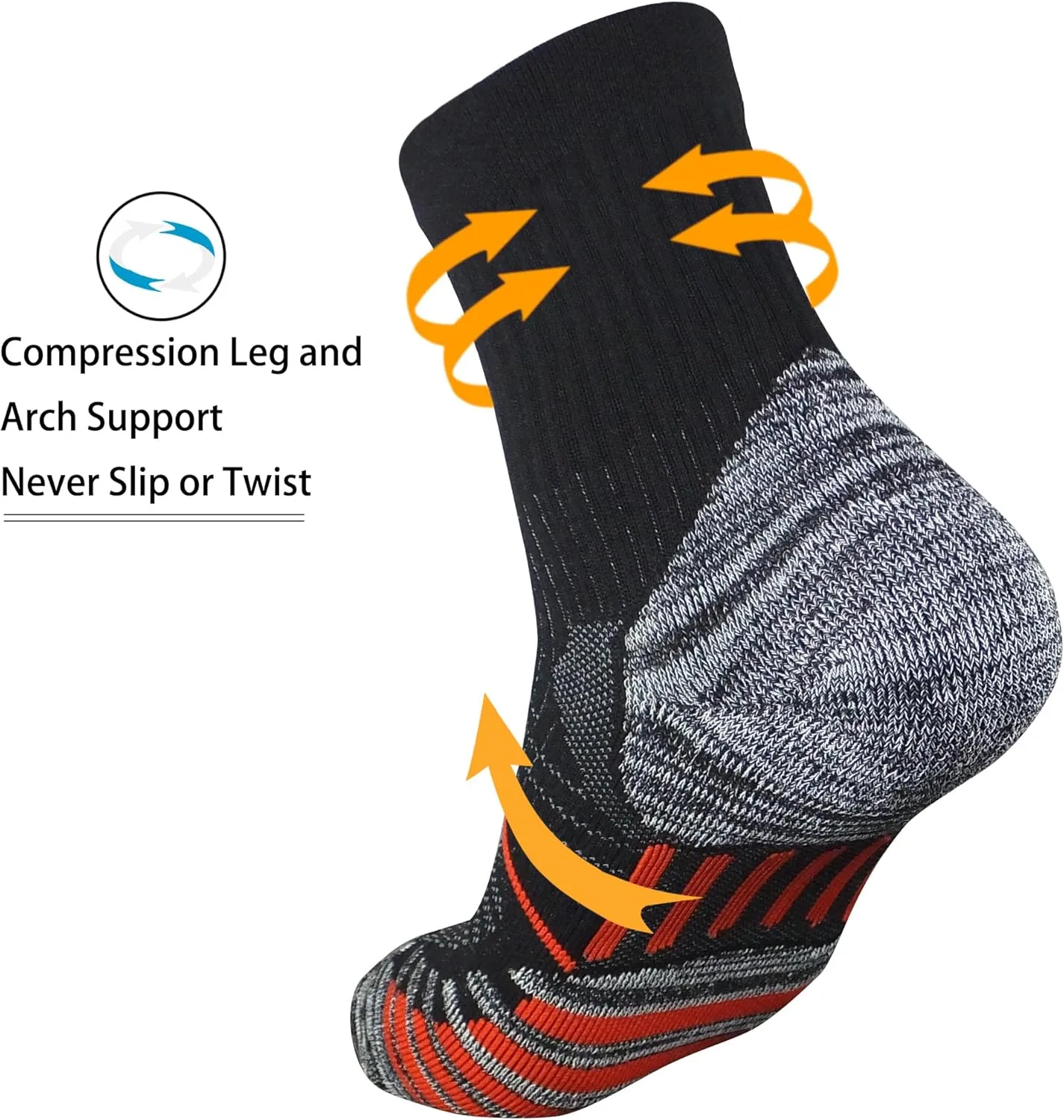 Men's and Women's Anti Blister Odor Control Cushioned Ankle Low Cut/Quarter Crew Athletic Running and Cycling Socks