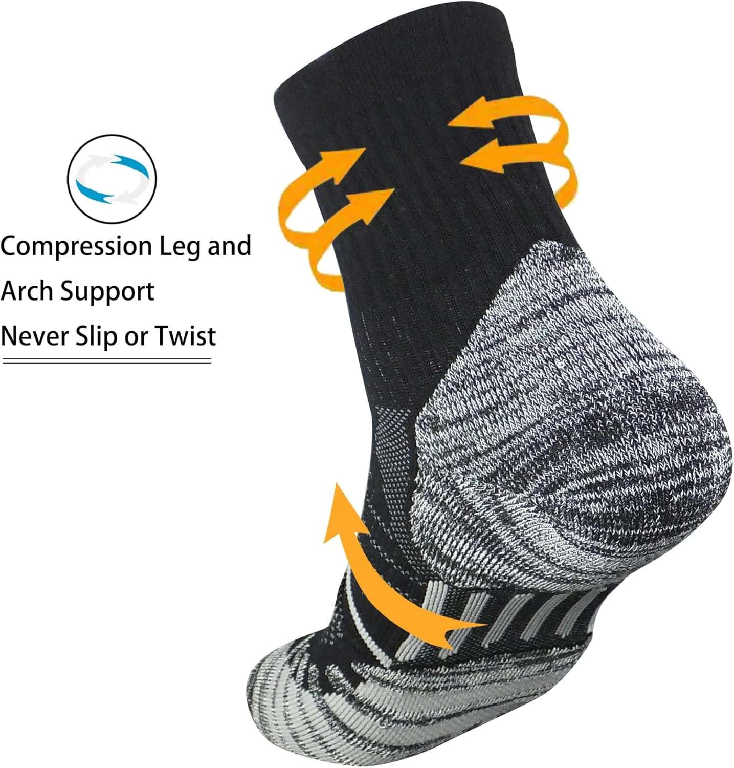 Men's and Women's Anti Blister Odor Control Cushioned Ankle Low Cut/Quarter Crew Athletic Running and Cycling Socks