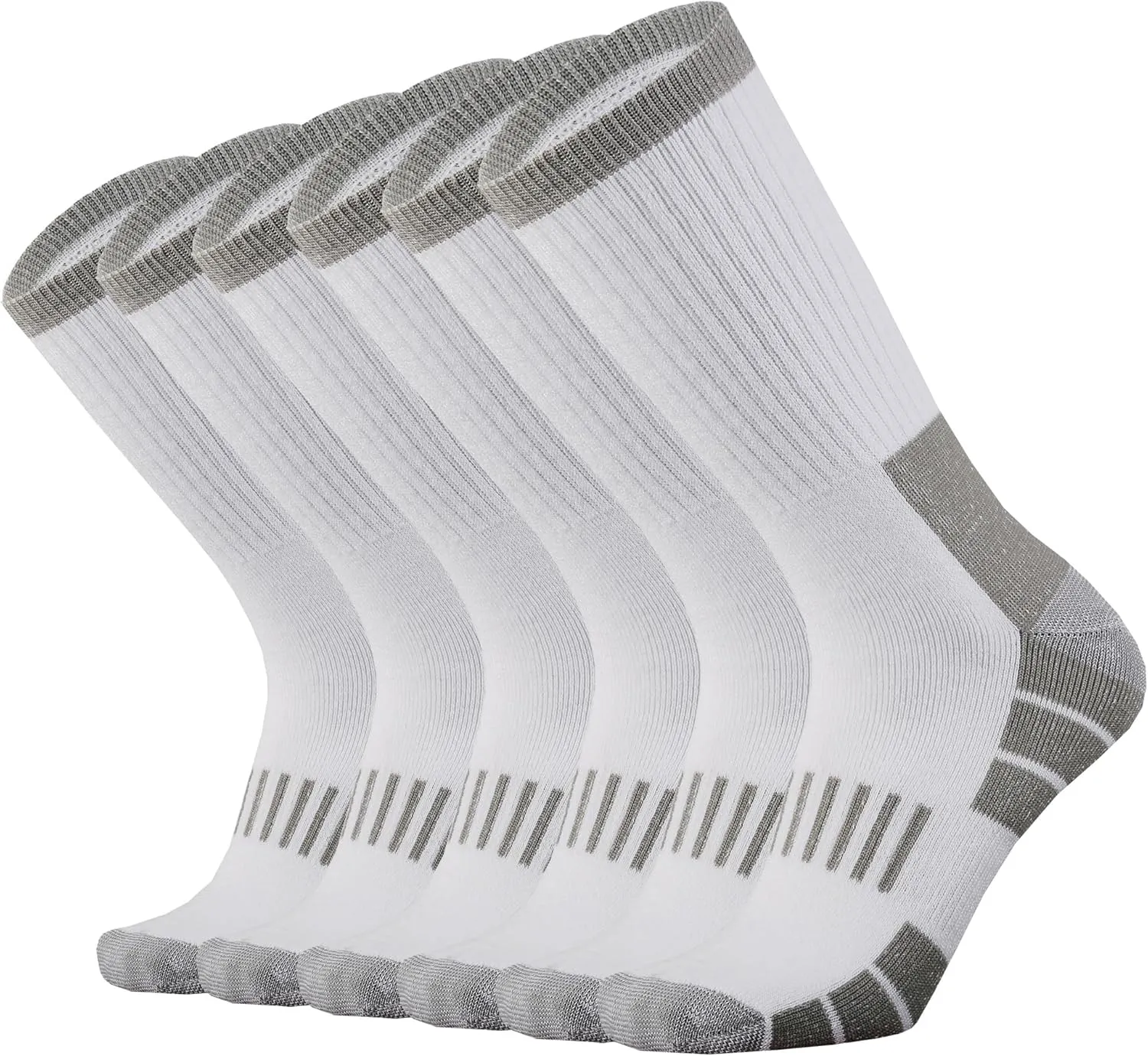 Men's Cotton Heavy Thick Full Cushion Crew Socks Moisture Wicking Control Thermal Winter Athletic Steel Toe Work Boot