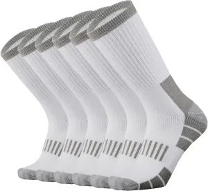 Men's Cotton Heavy Thick Full Cushion Crew Socks Moisture Wicking Control Thermal Winter Athletic Steel Toe Work Boot