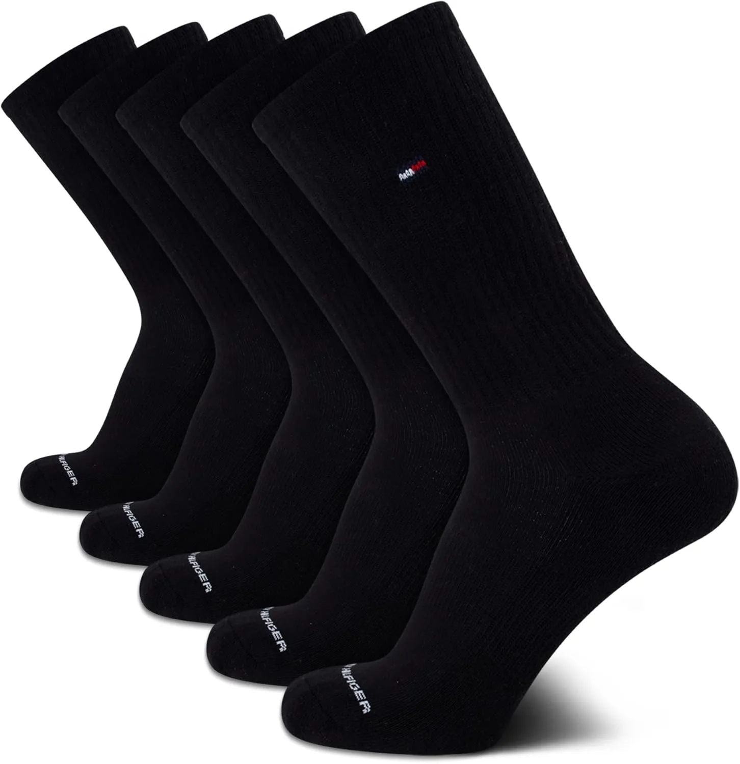 Men's Crew Socks - 5 Pack Performance Stretch Cushion Crew Socks - Athletic Socks for Men (Shoe Size: 7-12)