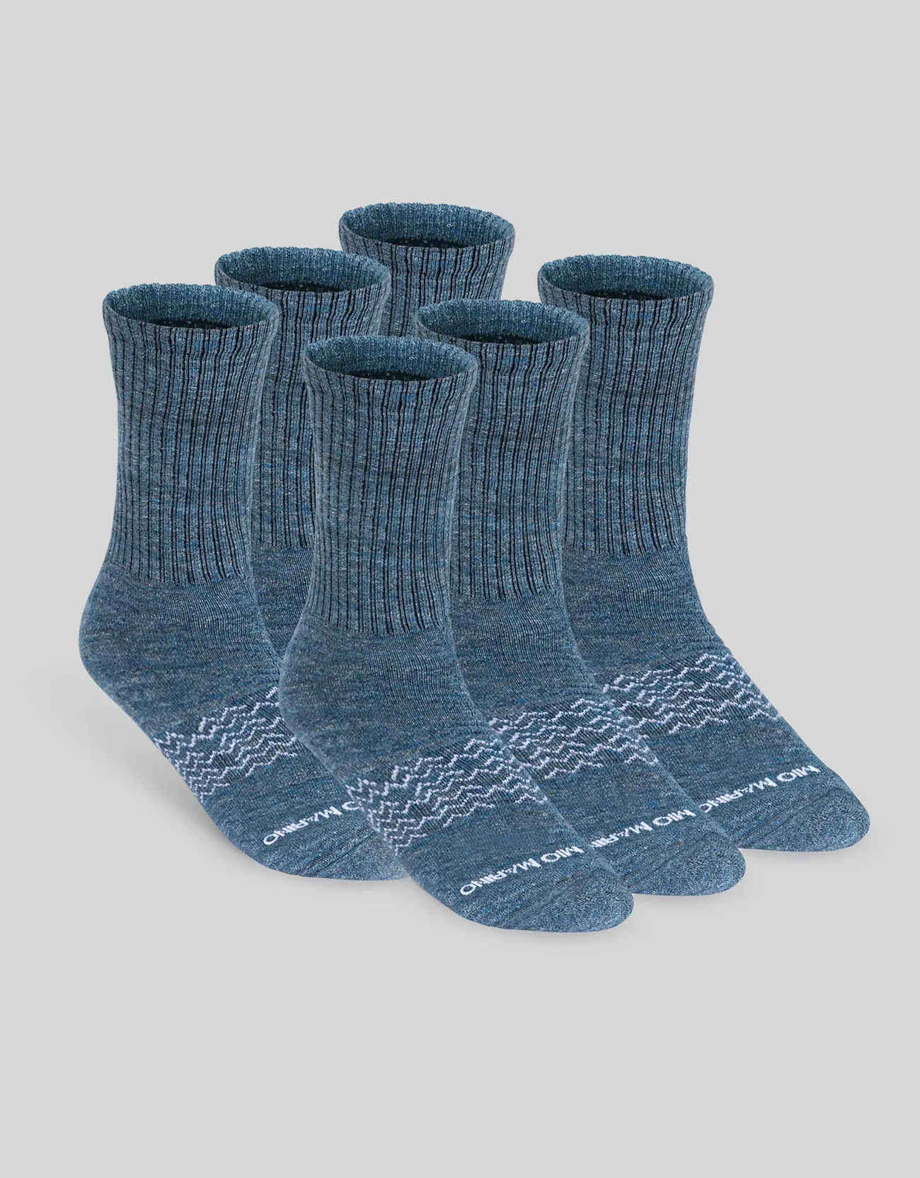 Men's Moisture Control Athletic Crew Socks - 6 pack