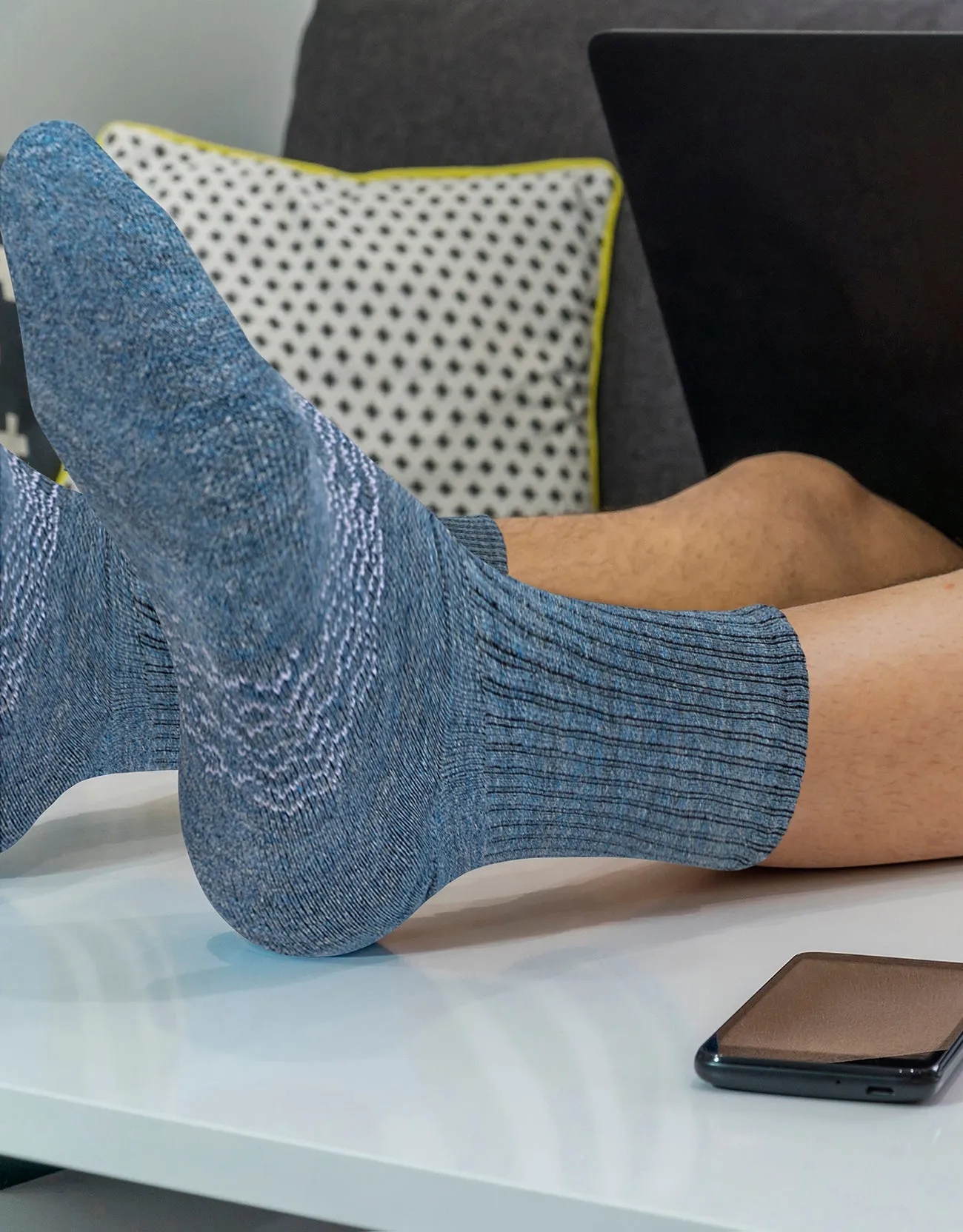 Men's Moisture Control Athletic Crew Socks - 6 pack
