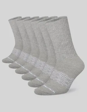 Men's Moisture Control Athletic Crew Socks - 6 pack