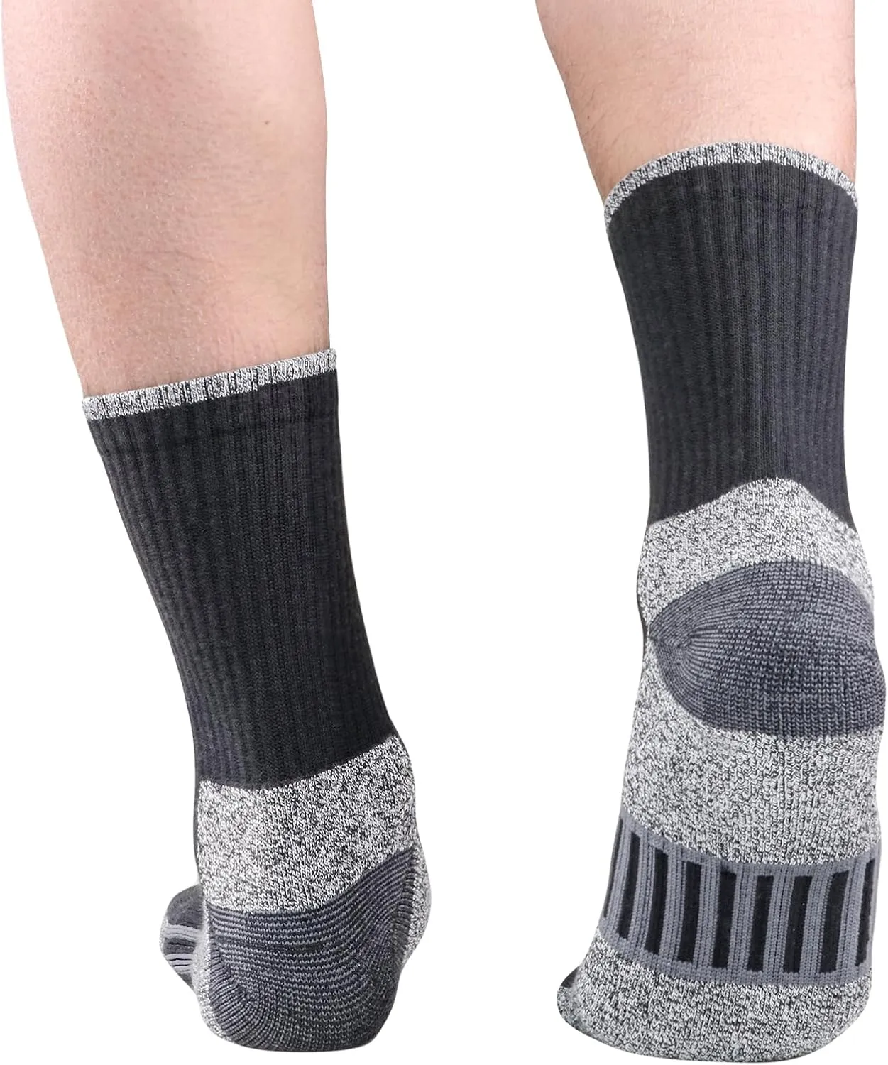 Men's Moisture Wicking Cushioned Cotton Casual Everyday Work Gym Training Athletic Crew Socks For Men, 6 Pairs/Pack