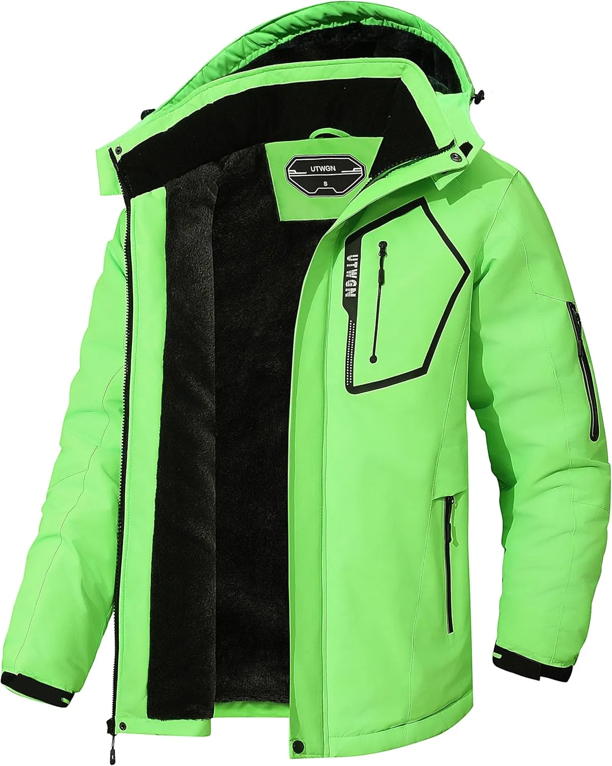 Men's Ski Jacket Winter Warm Snow Coat Waterproof Windbreaker Hooded Work Outerwear Snowboarding Jackets