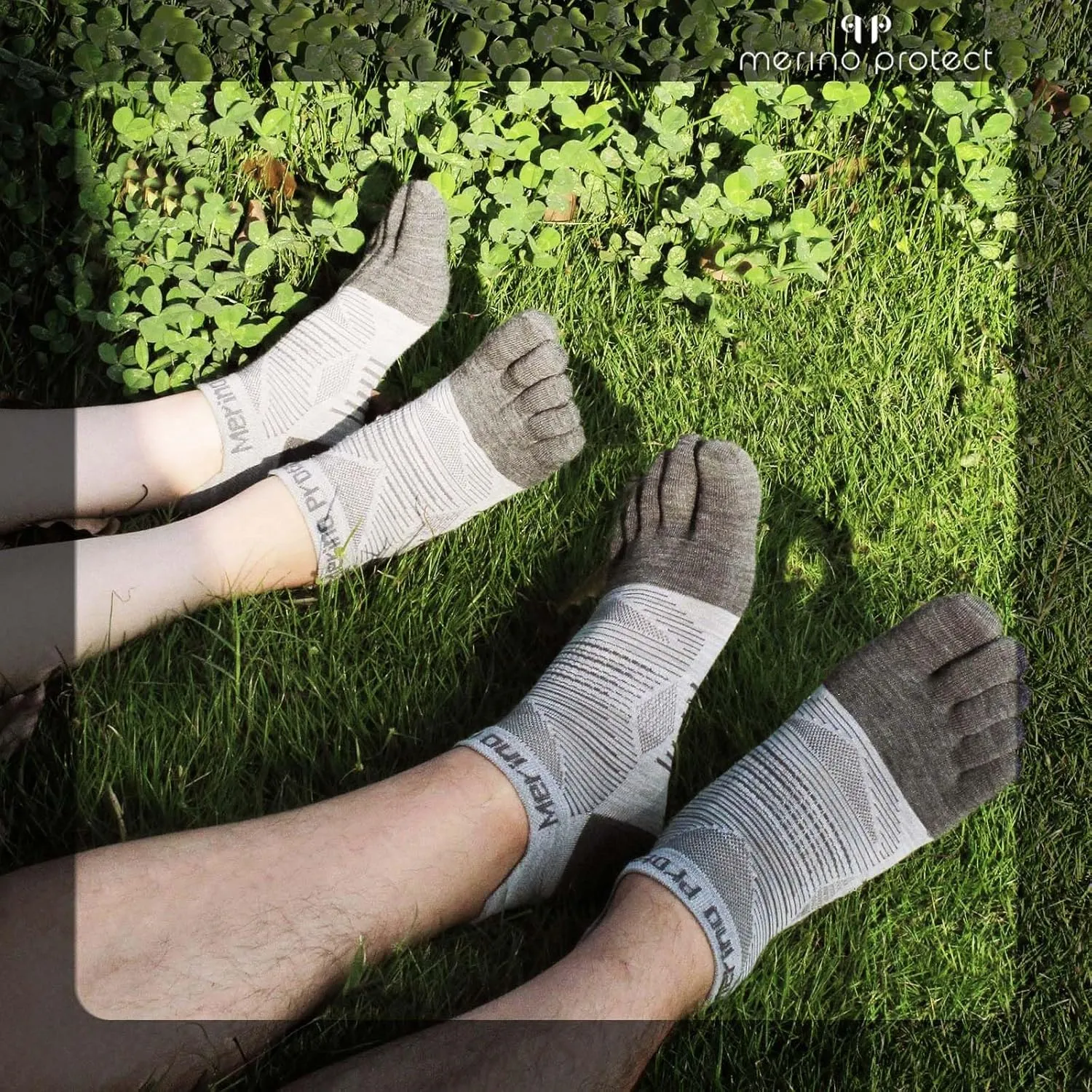 Merino Protect Merino Five Toe Socks For Men and Women Lightweight Coolmax Low Cut Five Finger Ankle Socks For Hiking