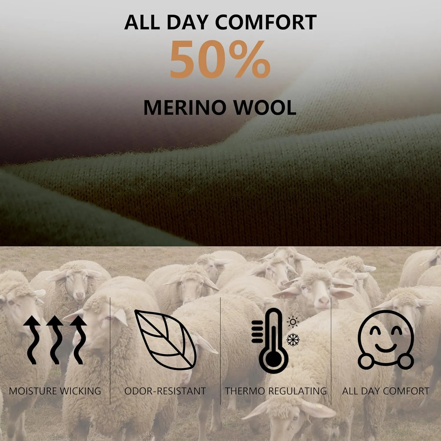 Merino Wool Ankle Socks for Men Women - Moisture-Wicking, Breathable, Arch Support, Padded Workout Year-Round Wear