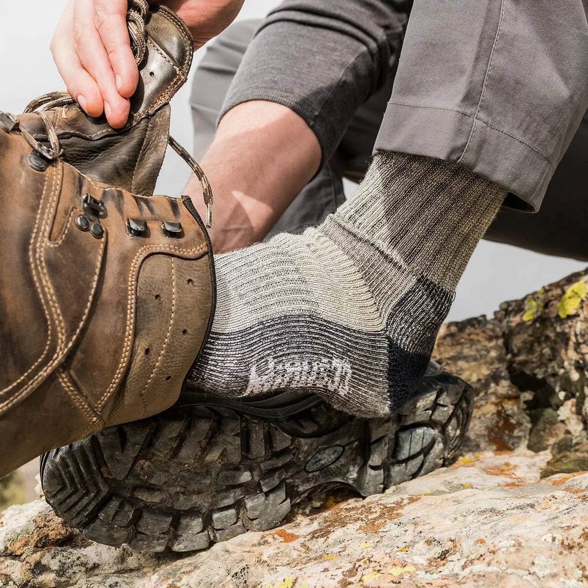 Merino Wool Crew Hiking Sock - Moisture Wicking