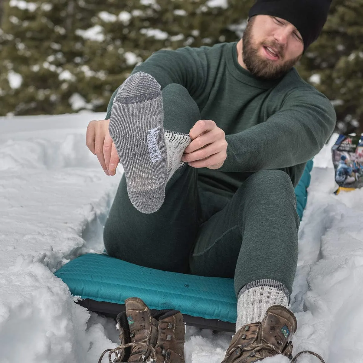Merino Wool Crew Hiking Sock - Moisture Wicking