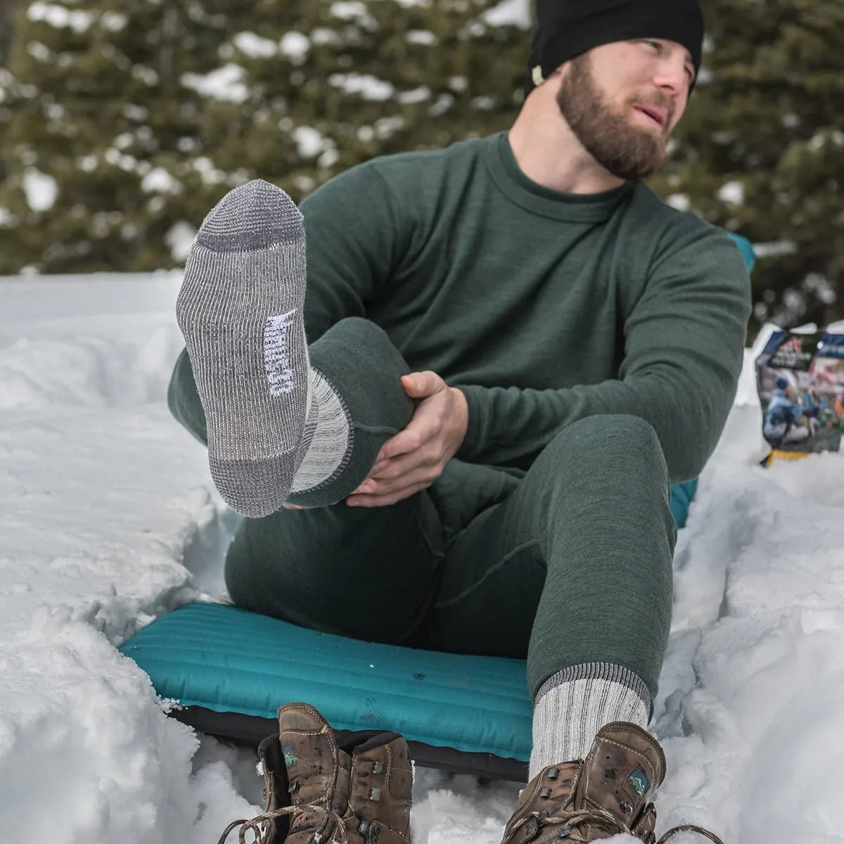 Merino Wool Crew Hiking Sock - Moisture Wicking