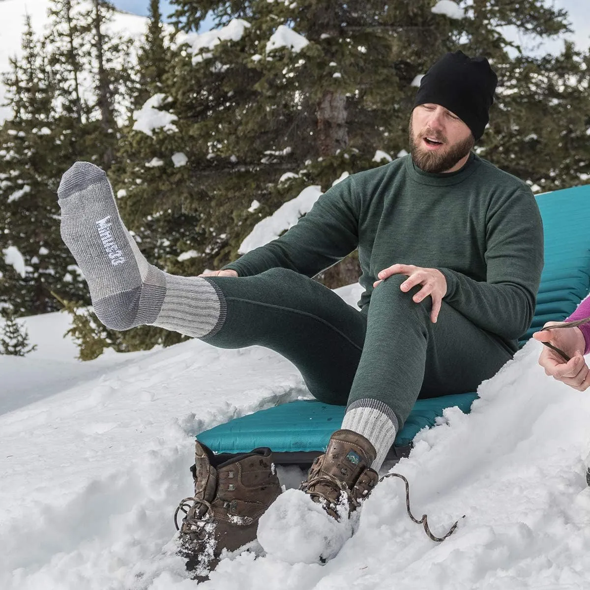 Merino Wool Crew Hiking Sock - Moisture Wicking