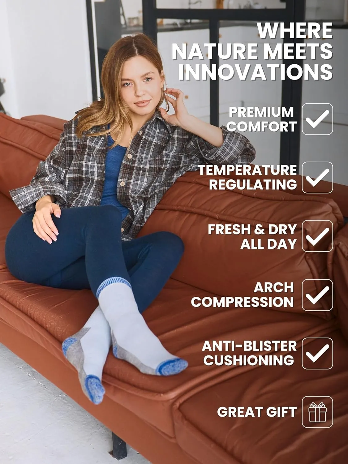 Merino.tech Thin Merino Wool Athletic Women Socks
