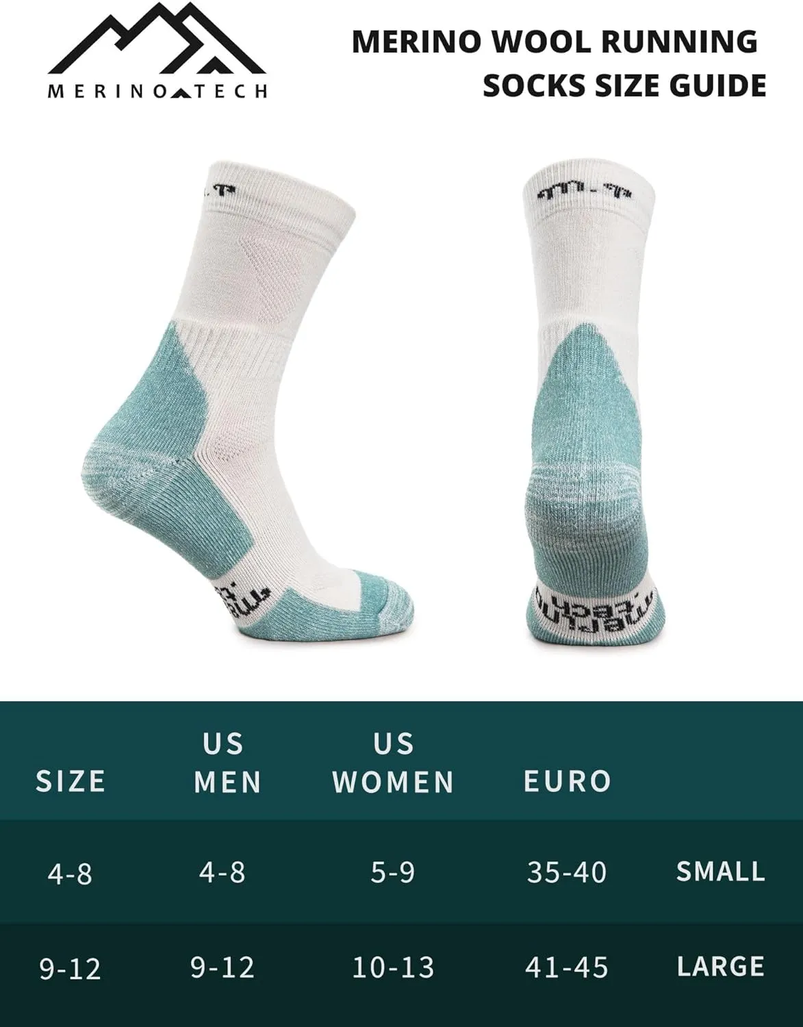 Merino.tech Thin Merino Wool Athletic Women Socks