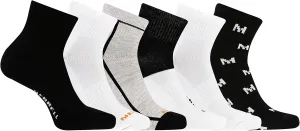 Merrel Men's and Women's Recycled Cushioned Socks - 6 & 12 Pairs - Hiking Arch Support