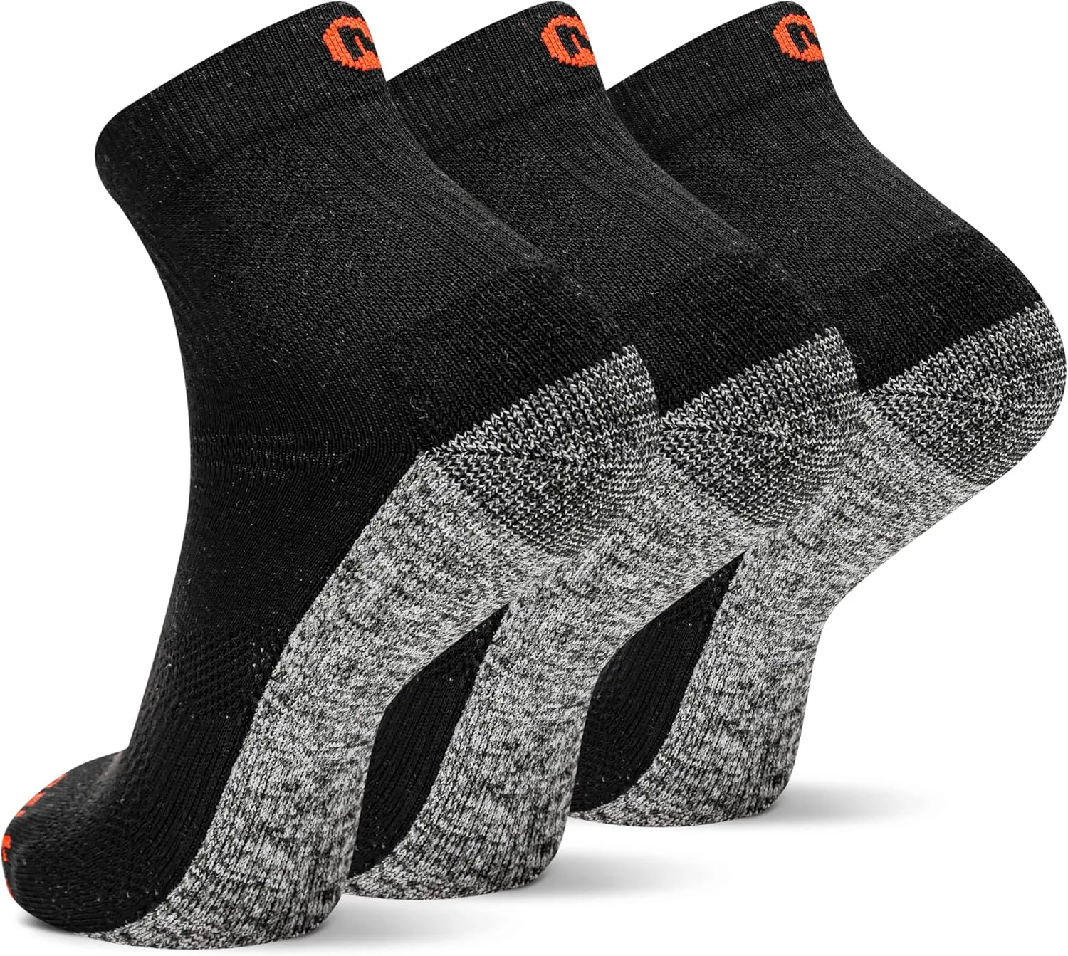 Merrell Men's and Women's Lightweight Work Socks-3 Pair Pack-Unisex Repreve with Durable Reinforcement