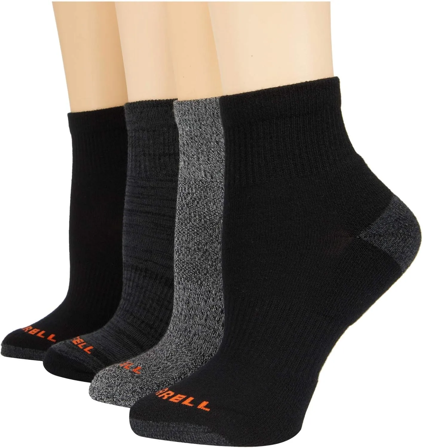 Merrell Unisex Adult Cushioned Midweight Ankle Socks - 4, 8, 12 Pairs - Moisture Wicking