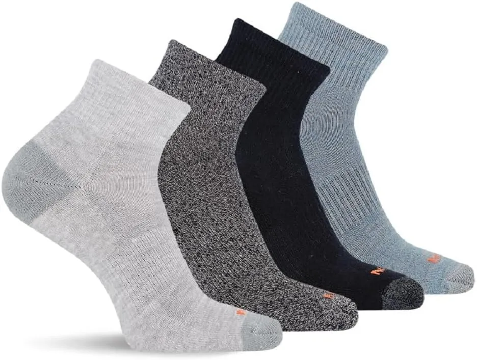 Merrell Unisex Adult Cushioned Midweight Ankle Socks - 4, 8, 12 Pairs - Moisture Wicking