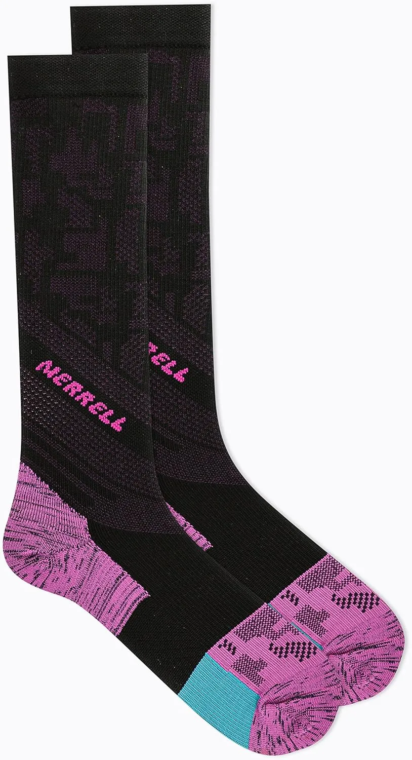 Merrell unisex-adult Trail Running Compression Over the Calf Socks Unisex Otc With Arch Support Band