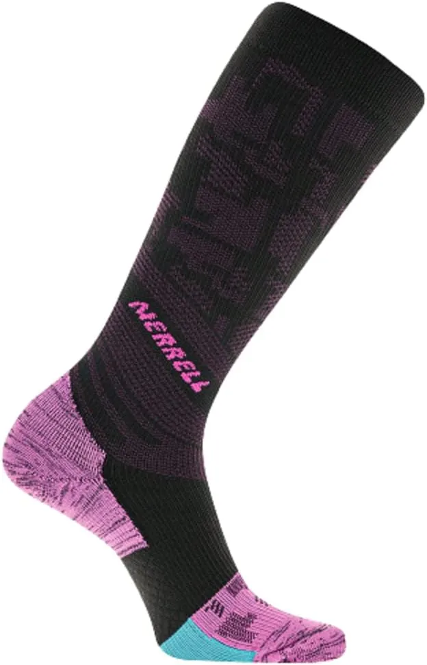 Merrell unisex-adult Trail Running Compression Over the Calf Socks Unisex Otc With Arch Support Band