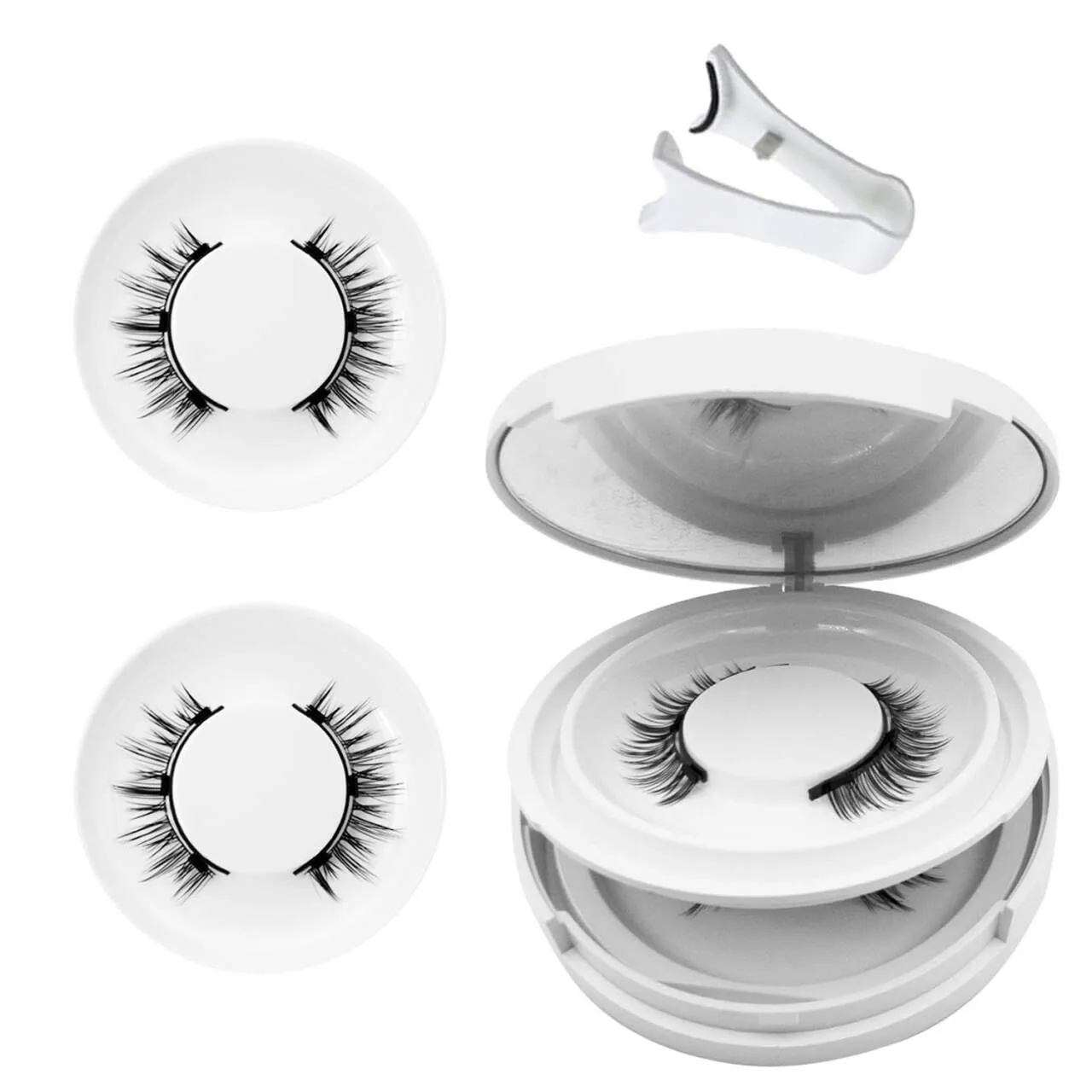 Meylora Magnetic Lashes,Meylora Magnetic Eyelashes with Applicator Reusable Eyelashes Magnet Natural Look without Eyeliner No Glue or Liner Needed(Natural Natural)