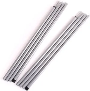 Milisten 2m Tall Tent Support Poles Heavy Duty for Tarp Tent 2pcs Iron Rods 4 Segments Compact for Camping Hiking