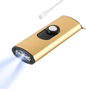Mini Stun Gun Flashlight LED tazer 2 in 1 tazors tazers ungun self Defense Weapon mini Gun Keychain tazar kit Taxer Tools tazzer taiser Safety taizers Less Lethal stungun tayser tasor, Gold
