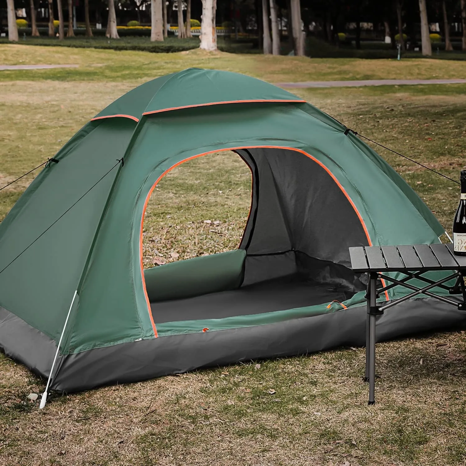 MoNiBloom 2 Person Dome Tent with Skylight, Ultralight Carry Family Tent Easy Set Up and Backpacking Tent with Lightweight Aluminum Alloy Frame for Adults Camping Hiking Outdoor Festivals, Blue