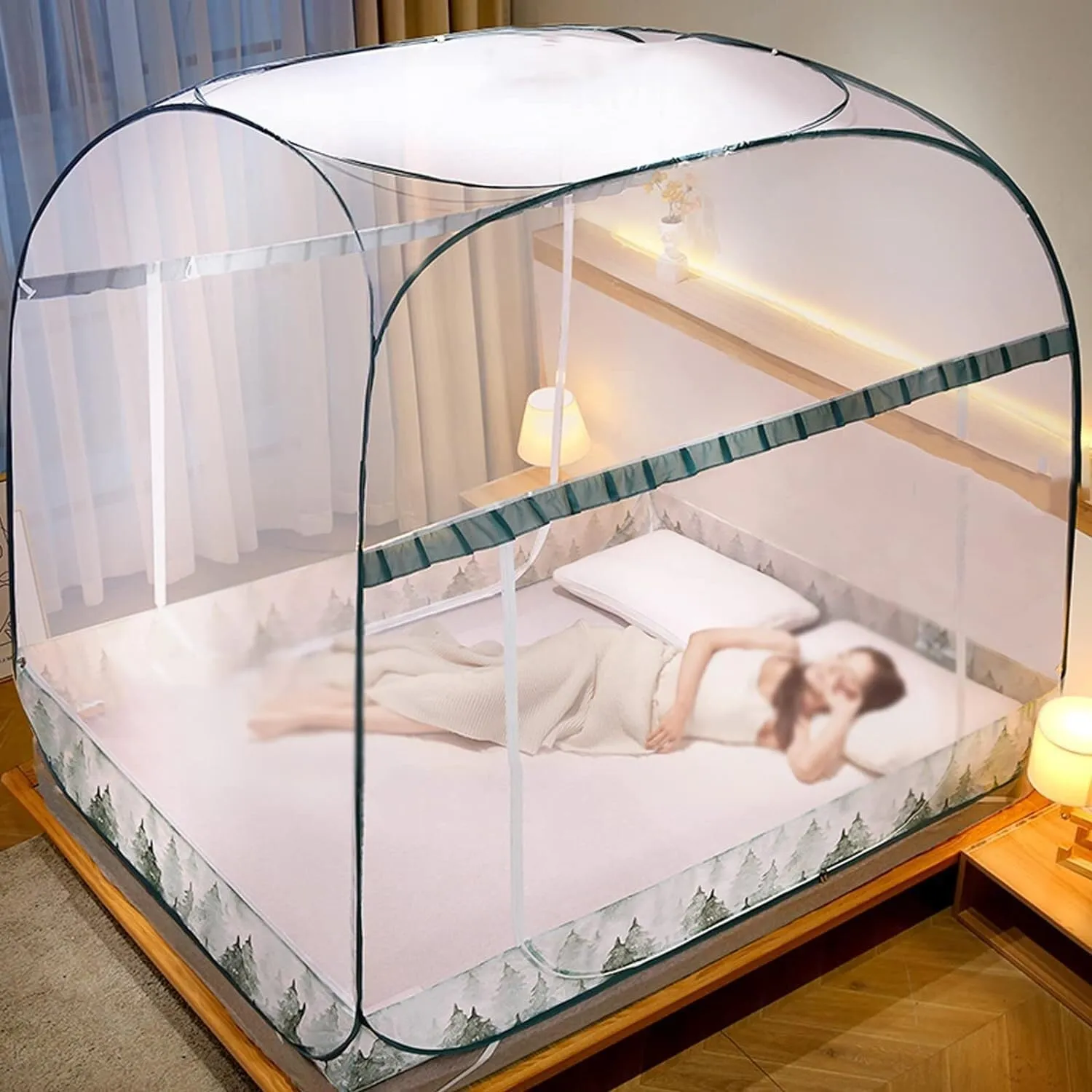 Mosquito Net Tent,Foldable Mosquito Net Bed Canopy,Portable Travel Mosquito Mesh Net,Canopy,Insect Screen(1.8m)
