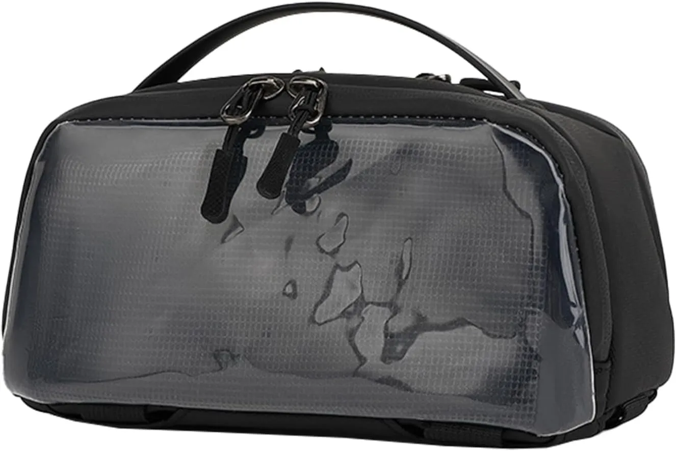 Motorcycle Bag, Motorcycle Handlebar Bag, Touch Rainproof Phone Navigation Bag Removable Shoulder Strap, Motorcycle Tank Bag for Front Fork Fanny Pack Cell Phone