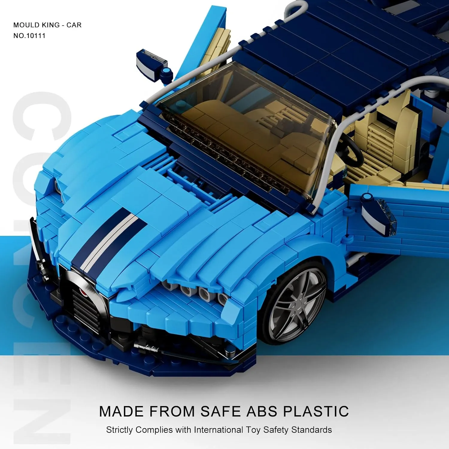 Mould King Car Building Sets, 1:12 Scale Sports Car Model, 10111 Collectible Speed Champion Cars Building Kits, Build and Display Car Set for Adults Boys Kids Aged 14  (1222 Pieces)