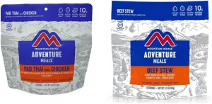 Mountain House Pad Thai with Chicken | Freeze Dried Backpacking & Camping Food |2 Servings | Gluten-Free & Beef Stew | Freeze Dried Backpacking & Camping Food | 2 Servings | Gluten-Free