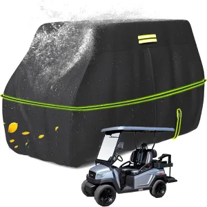 moveland 4/6 Passenger Golf Cart Cover, 100% 600D Waterproof, Universal Fits Most 4/6 Passenger EZGO, Club Car, Yamaha Golf Carts