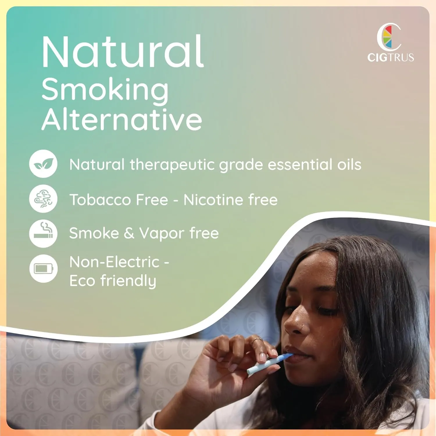 Natural Nicotine-Free & Tobacco-Free Smoking Alternative (20-Piece) - Non-Electric Craving Relief, Quit Smoking Aid with Cigtrus (Assorted Flavors)