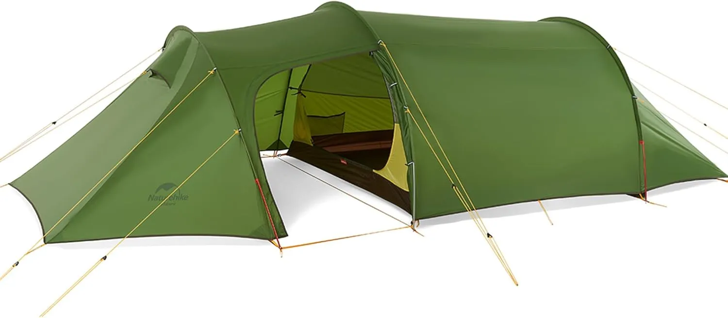 Naturehike Opalus Tunnel Backpacking Tent for 2-3 Person, 2 Person 3 Person Backpacking Tent, Lightweight Camping Tent with Footprint & Vestibule