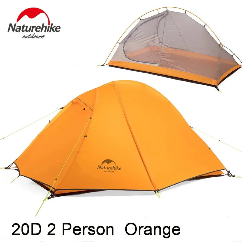 Naturehike Outdoor Ultralight Cycling Tent 1 2 People Backpacking Trekking Mountain Single Camping Tent Waterproof PU4000