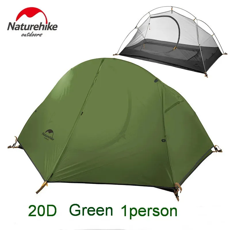Naturehike Outdoor Ultralight Cycling Tent 1 2 People Backpacking Trekking Mountain Single Camping Tent Waterproof PU4000