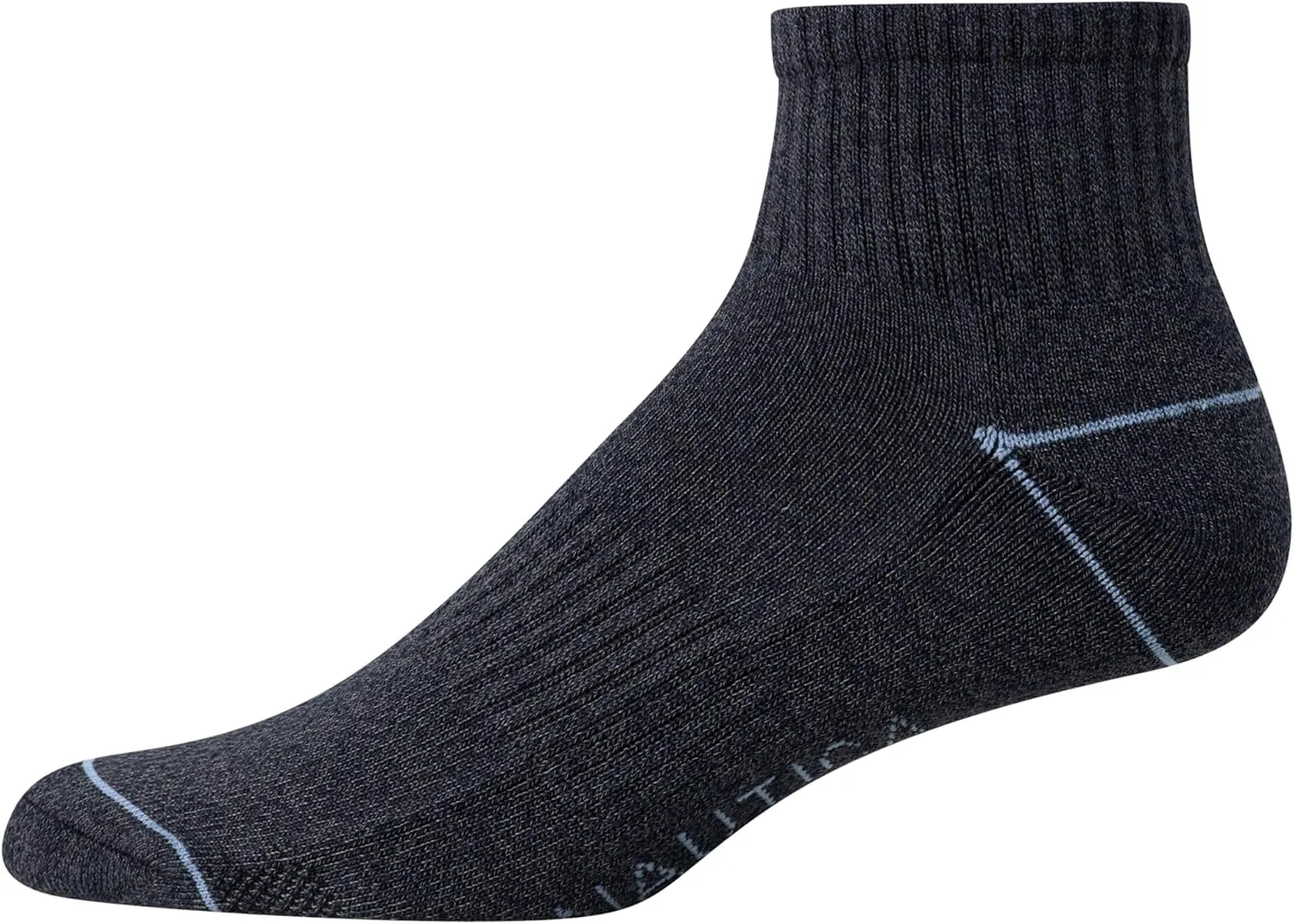 Nautica Mens Quarter Socks - 12 Pack Comfort Stretch Cushioned Moisture-Wicking Athletic Ankle Socks for Men (Sizes: 6-12.5)
