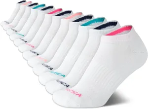 Nautica Women's Athletic Socks - Cushioned Low Cut Ankle Socks (12 Pack)