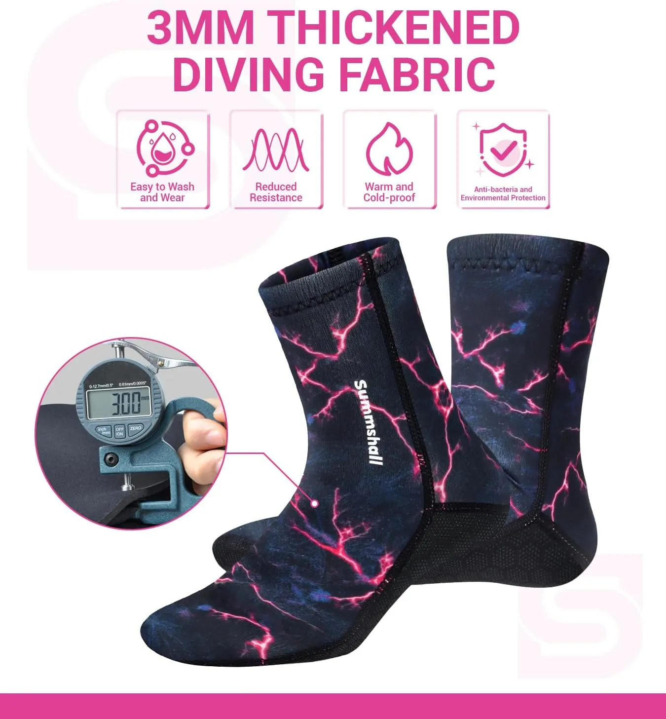 Neoprene Socks 3mm Wetsuit Socks Anti-Slip Keep Warm Diving Socks Swim Socks Water Sport Swimming Surfing