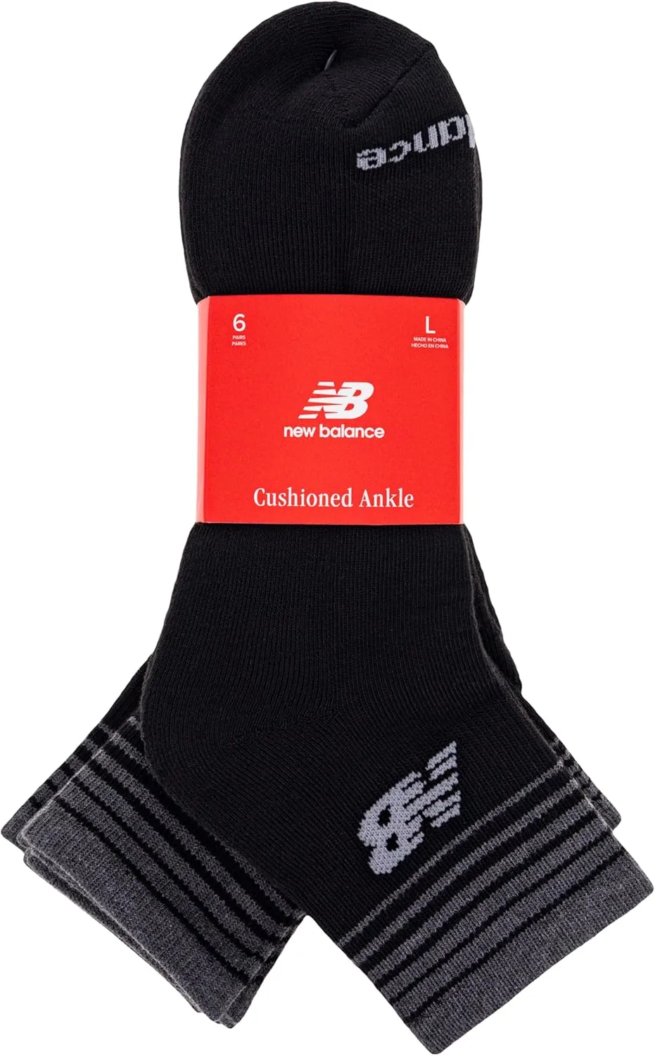 New Balance Women's Performance Cushioned Ankle Socks-6 Pairs-Moisture Wicking